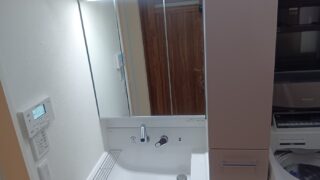 洗面化粧台の交換工事｜あわせて壁・床もリフォーム｜市川市南大野